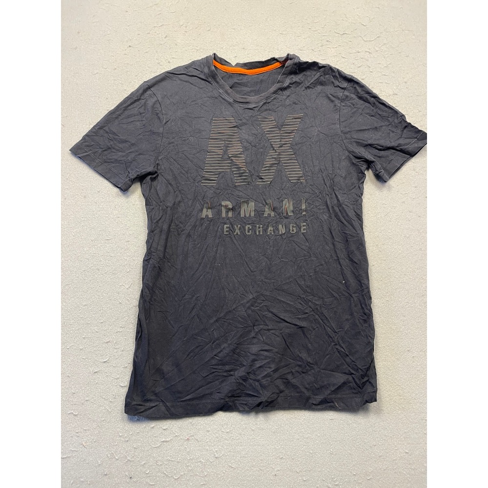 Armani Exchange Graphic Logo Cotton Navy Blue Small Mens